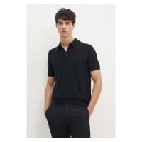 Bavlněné polo tričko Armani Exchange černá barva, 8NZF5D ZM3JZ