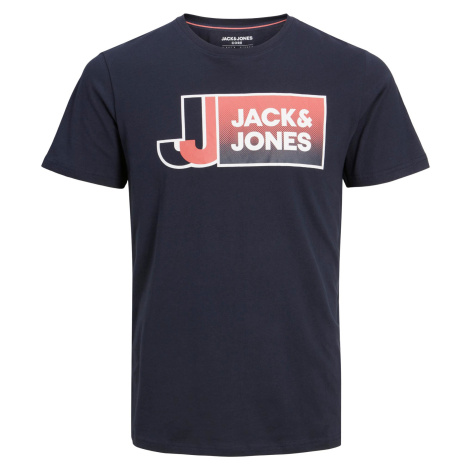Jack&Jones Pánské triko JCOLOGAN Standard Fit 12228078 Navy Blazer Jack & Jones