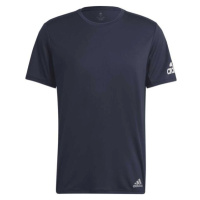 adidas RUN IT TEE Pánské běžecké tričko, tmavě modrá, velikost