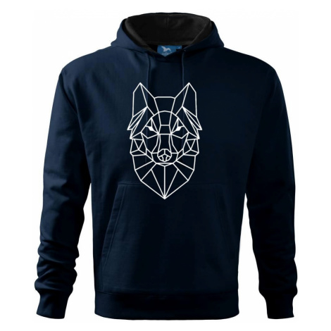 Geometrie - vlk - Mikina s kapucí hooded sweater