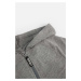 Dětská mikina Coccodrillo šedá barva, s kapucí, hladká