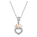 Disney Půvabný stříbrný náhrdelník Princess N902753UZWL-18 (řetízek, přívěsek)