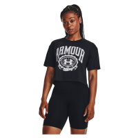 Under Armour Collegiate Crest Crop Ss Black