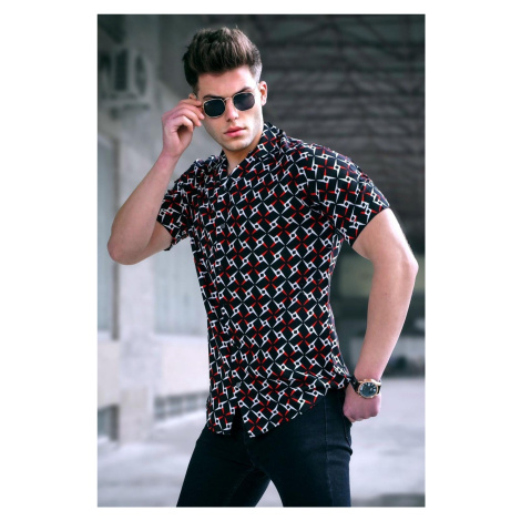 Madmext Red Patterned Shirt 5537