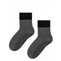 Steven 038 ABS grafitovo-černé Ponožky