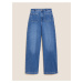 Modré dámské džíny s širokými nohavicemi Marks & Spencer