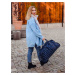 Stylová koženková dámská cestovní taška VUCH Bonaly, modrá