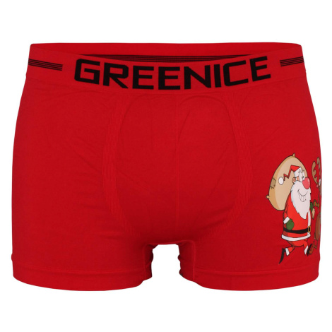 Papa Noel vánoční boxerky 4712 červená Greenice (G&N)