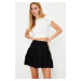 Trendyol Black Flounce Modal Content Mini Woven Skirt