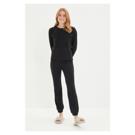 Trendyol Pajama Set - Black - Marled
