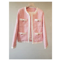 Růžové sako ve stylu vintage