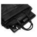 Elegantní kožená taška na notebook s kapsami