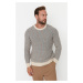 Trendyol Multicolored Men's Slim Fit Crew Neck Patterned Knitwear Sweater