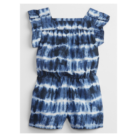 Modrý holčičí dětský overal tie-dye ruffle romper GAP