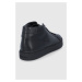 Kožené boty Calvin Klein černá barva