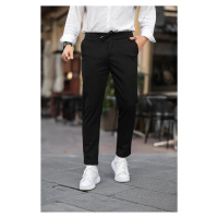 34958 Dewberry Slimfit Jogger Seasonal Mens Trousers-BLACK