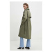 Trench kabát Answear Lab dámský, zelená barva, přechodný, oversize