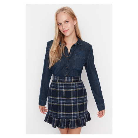 Trendyol Blue Zipper Detailed Skirt