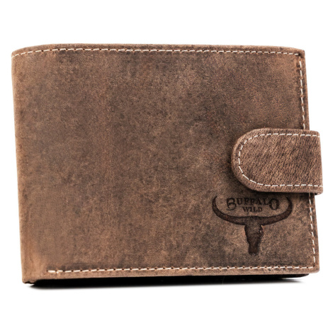 Pánská kožená peněženka v horizontální orientaci na patentku Buffalo