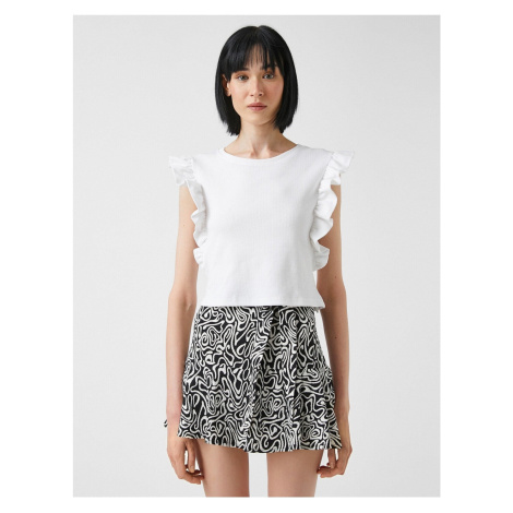 Koton Ruffled Sleeveless T-Shirt Cotton