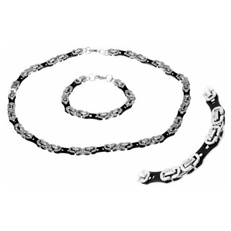 Sam's Artisans Sada šperků Black Steel chirurgická ocel ISM002