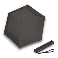 Knirps KNIRPS US.050 DARK GREY - lehký dámský skládací plochý deštník