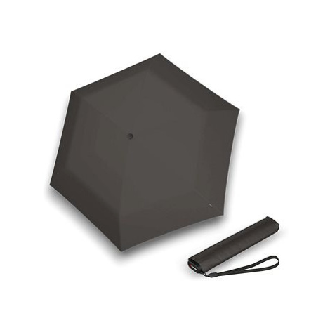 Knirps KNIRPS US.050 DARK GREY - lehký dámský skládací plochý deštník