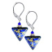 Lampglas Magické náušnice Evening Date Triangle s 24karátovým zlatem v perlách Lampglas ETA5