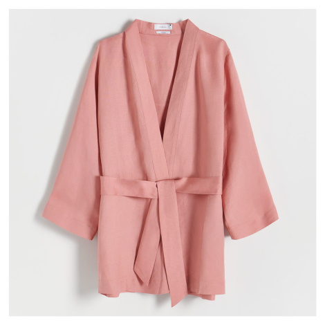 Reserved - Kimono s vysokým podílem lnu - Růžová