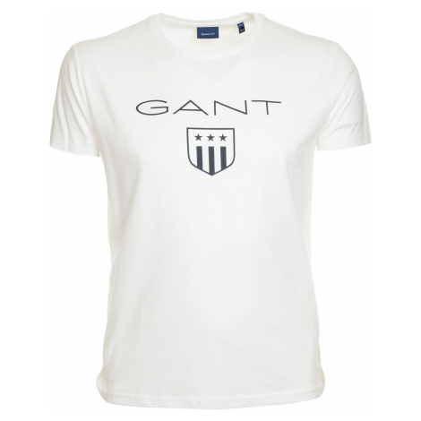 Pánské bílé tričko Gant s velkým logem