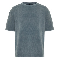 Trendyol Limited Edition Anthracite Relaxed/Comfortable Cut Pale Effect Textured T-Shirt