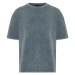 Trendyol Limited Edition Anthracite Relaxed/Comfortable Cut Pale Effect Textured T-Shirt