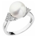 Stříbrný prsten s bílou říční perlou 25002.1
