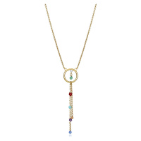 Viceroy Hravý pozlacený náhrdelník s přívěskem Trend 13007C100-59