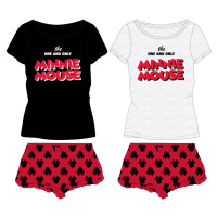 Minnie Mouse - licence Dámské pyžamo - Minnie Mouse 53049737, světle šedý melír Barva: Šedá