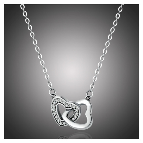 GRACE Silver Jewellery Stříbrný řetízek s přívěskem Pierra - stříbro  925/1000, tvar srdce NH-SCN | Modio.cz