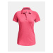 Tmavě růžové dámské žíhané sportovní polo tričko Under Armour UA Playoff SS Polo