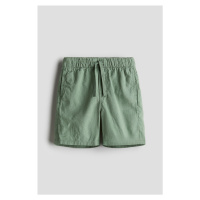 H & M - Natahovací šortky z lněné směsi - zelená