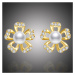 Éternelle Jemné perlové náušnice se zirkony Laura E1271/AL Zlatá