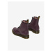 Tmavě fialové dámské kožené kotníkové boty Dr. Martens