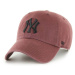 Bavlněná baseballová čepice 47 brand MLB New York Yankees hnědá barva, s aplikací, B-NLRGW17GWS-