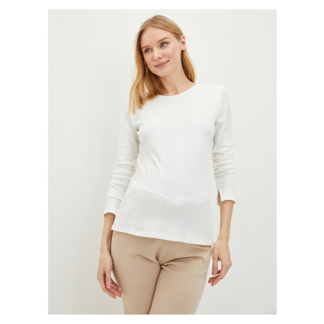 LC Waikiki Crew Neck Long Sleeve Plain Maternity Cotton Maternity T-Shirt