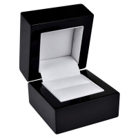 JK Box Černá dřevěná krabička na prsten BB-2/A25