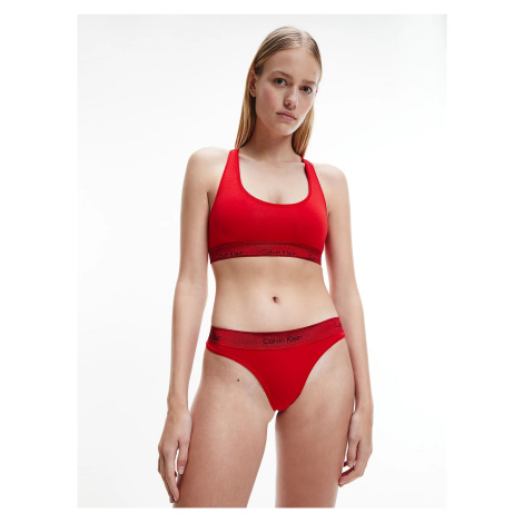 Sada červené bralette podprsenky a červených tang Calvin Klein Underwear |  Modio.cz