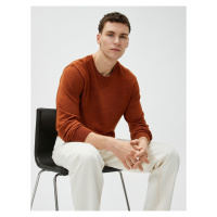 Koton Basic Knitwear Sweater Crew Neck Slim Fit Long Sleeved