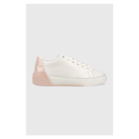 Kožené sneakers boty Calvin Klein HW0HW01378 HEEL COUNTER CUPSOLE LACE UP bílá barva