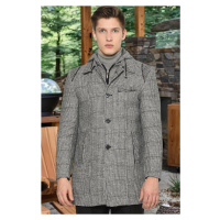 PLT8335 DEWBERRY MEN'S COAT-STRAIGHT PLAID GREY