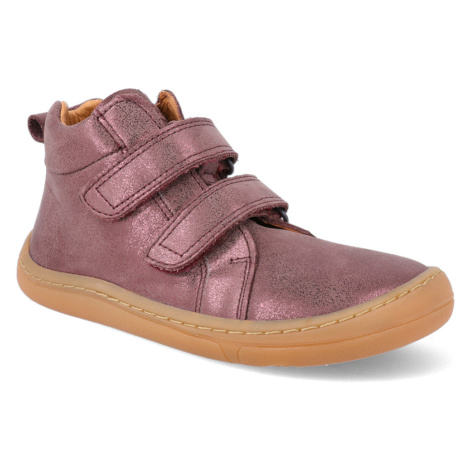 Barefoot kotníková obuv Froddo - BF High tops Pink+ růžová