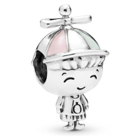 Pandora Stříbrný korálek Chlapeček s čepičkou 798015ENMX