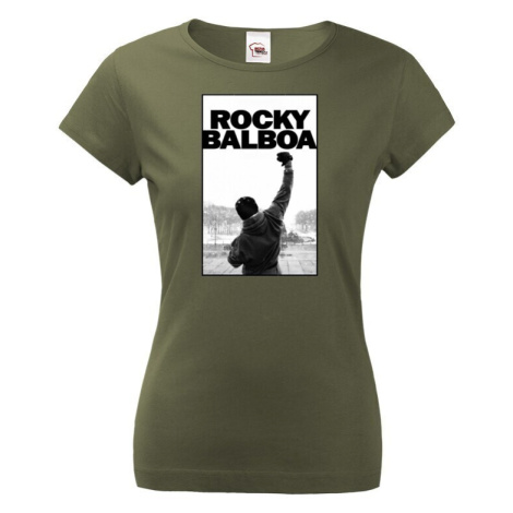 Dámské tričko s potiskem Rocky Balboa BezvaTriko